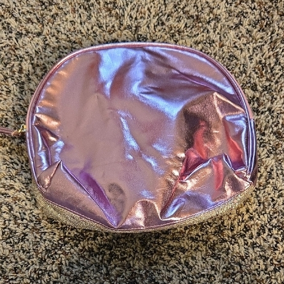 Ulta Beauty Pink and Silver Glitter Cosmetic Makeup Bag - Picture 3 of 3